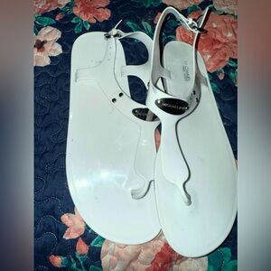 Michael Kors Glossy White Sandals